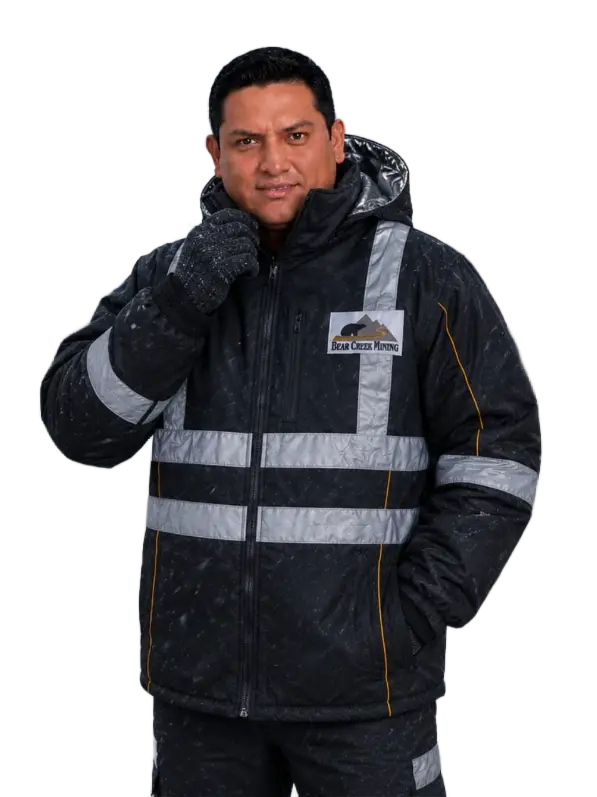 Casaca térmica con capucha impermeable
