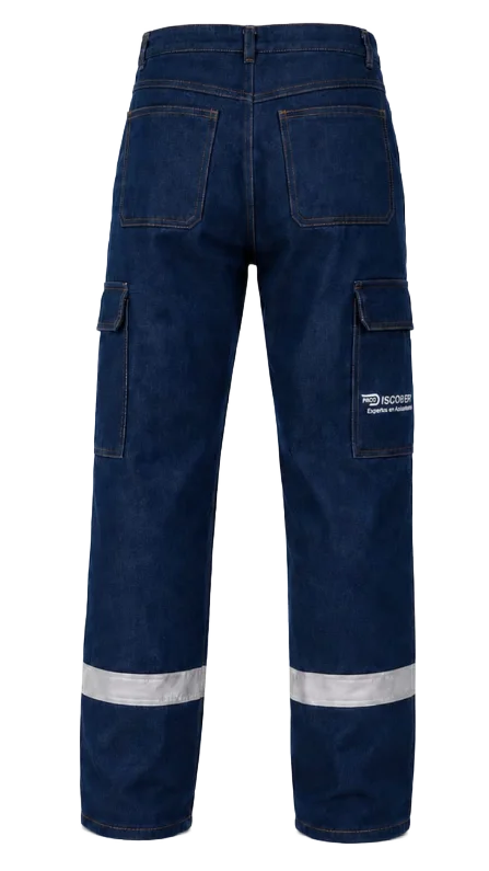 Pantalón cargo denim 14 oz (reverso)