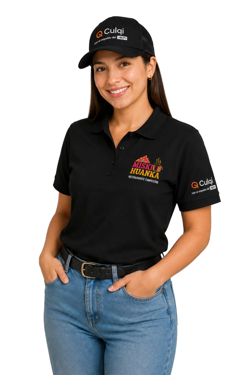 Polo corporativo con gorra
