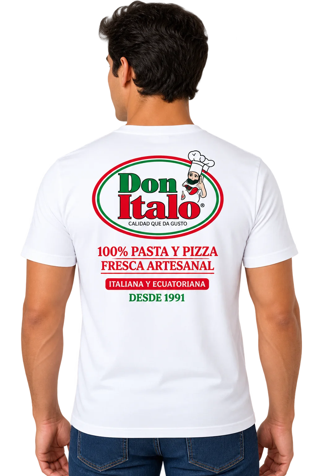 Polo publicitario estampado (reverso)