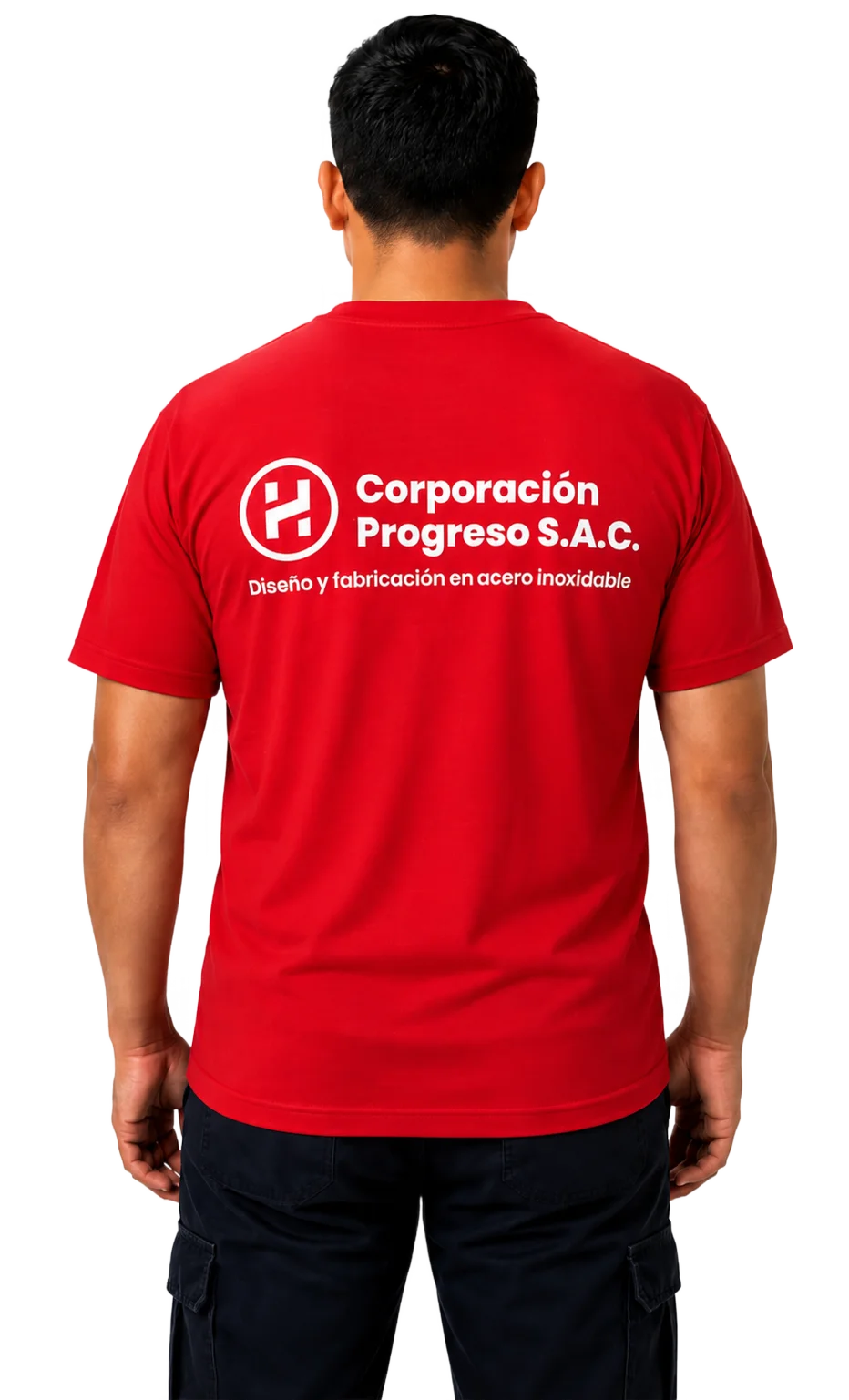 Polo corporativo rojo (reverso)