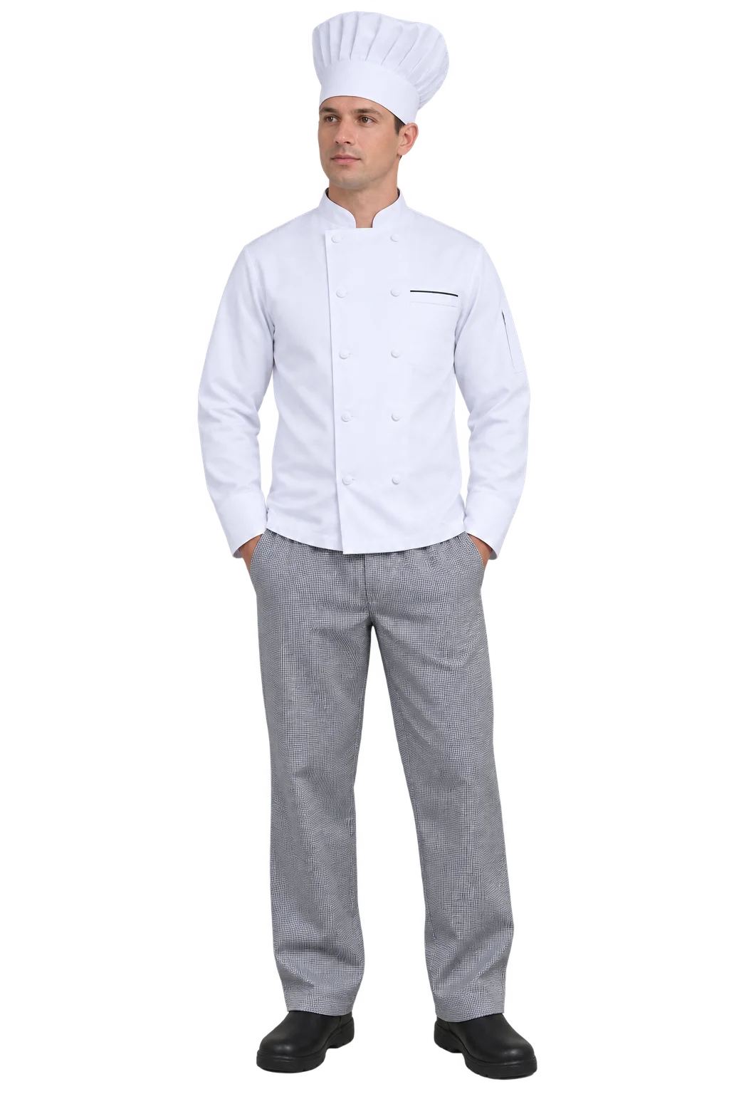 Chaqueta y gorro de chef